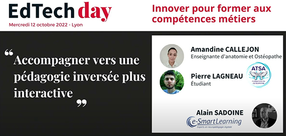 "Accompagner vers une pédagogie inversée plus interactive" par l'école d'ostéopathie ATSA et eSmartLearning